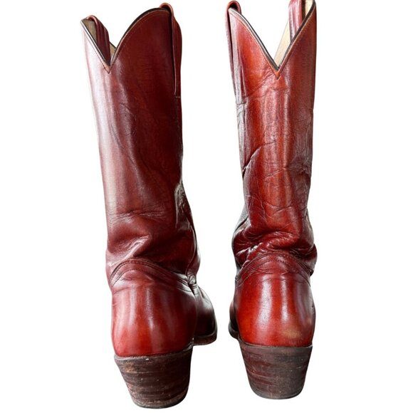 FRYE Mens Billy Mahogany Vintage Leather Western Cowboy Boots Mens Size 9.5 - Picture 5 of 9